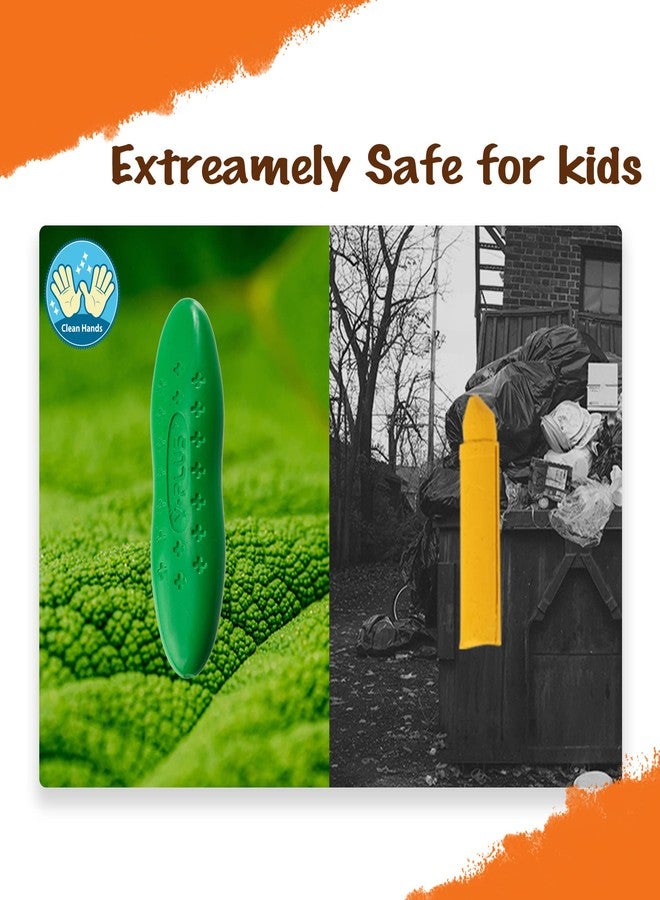 YPLUS Peanut Crayons Set for Kids, Art Case with 12 Colors Crayons and Wall Sticker Paper Rolls, Non-Toxic Toddler Coloring Supplies Stocking Stuffers for Kids Toddler - Image 3